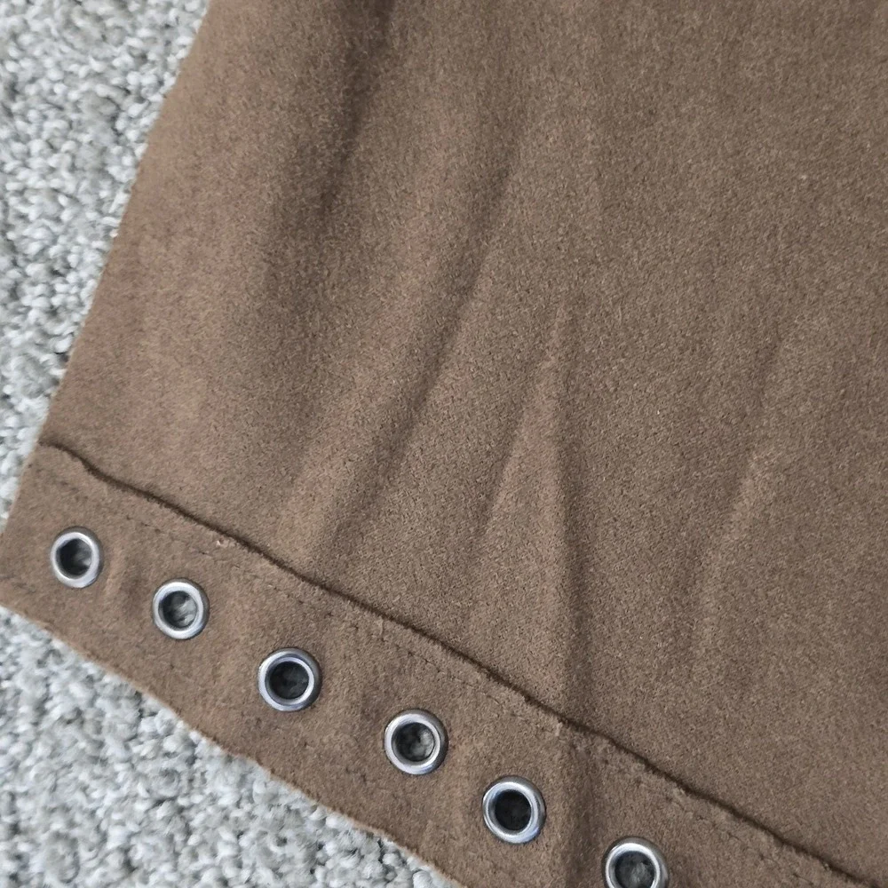 Vocal Microsuede Duster Vest‎ Sleeveless Cardigan Eyelet Boho Western Sz M
